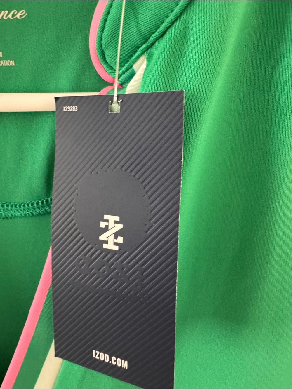 Izod Green Athletic Dress with Pink Trim - Picture 3 of 3